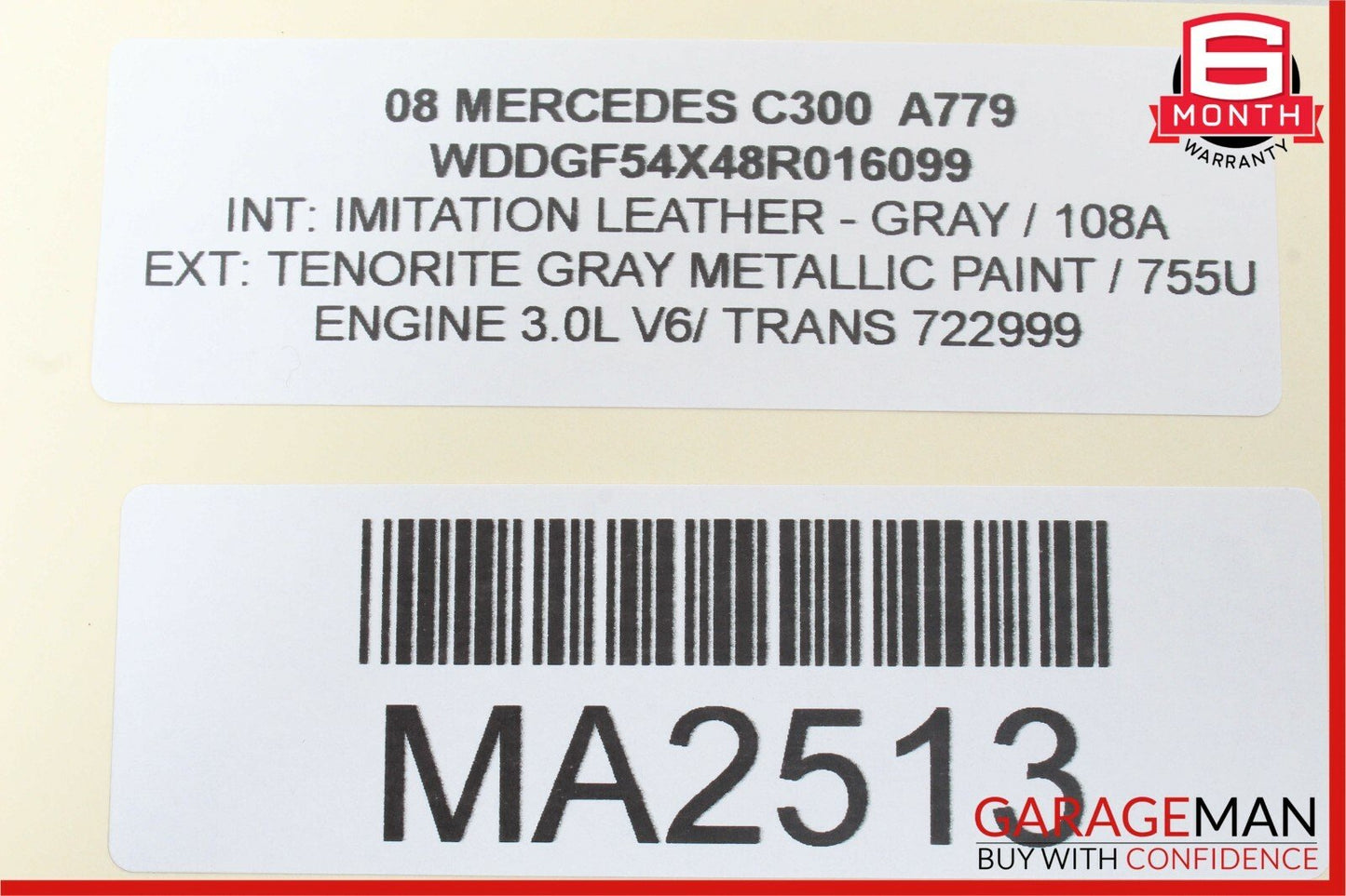 08-11 Mercedes W204 C300 C350 Front Left Driver Side Exterior Door Handle Gray
