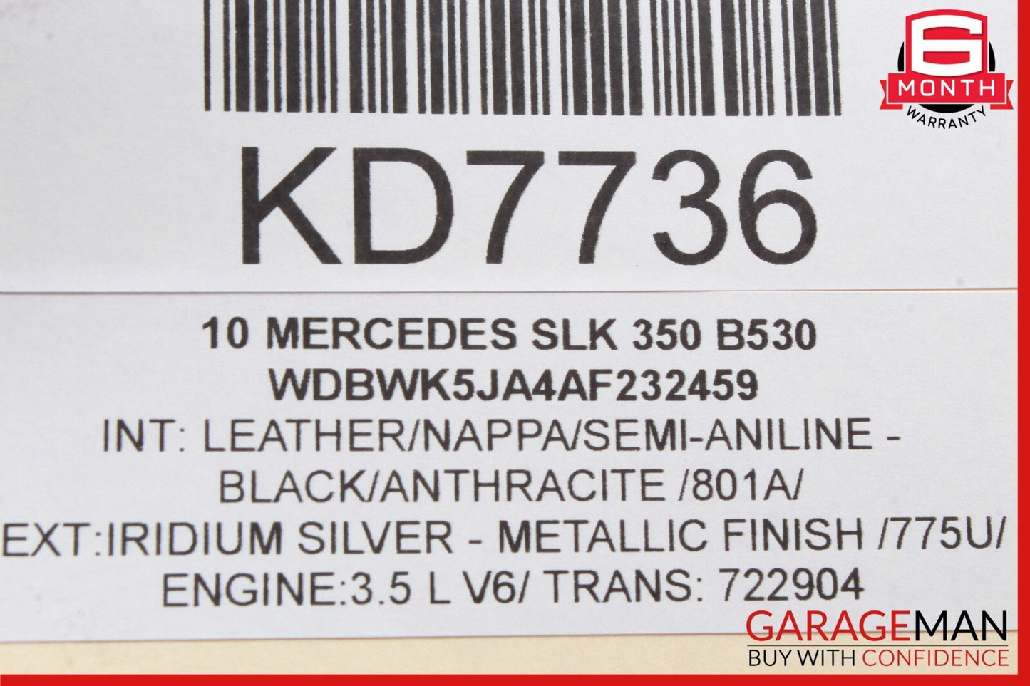 09-11 Mercedes R171 SLK350 SLK55 AMG Front Right Side Door Control Module