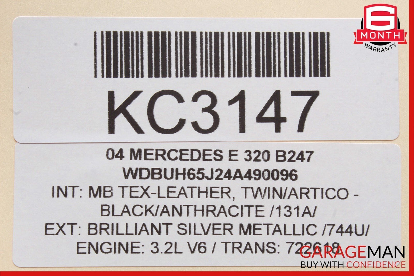 03-09 Mercedes W211 E320 Front Right Passenger Side Window Regulator Motor OEM
