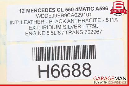 07-14 Mercedes CL550 Rear Bumper Reinforcement Bracket Impact Crash Bar Rebar