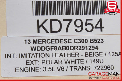 08-18 Mercedes W204 C300 SLK250 C250 Front Left Side Seat Control Module Unit