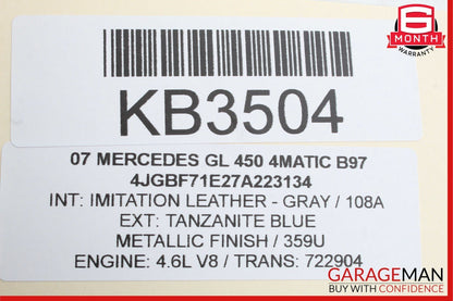 06-12 Mercedes X164 GL450 4MATIC Rear Left Quarter Window Regulator Motor OEM