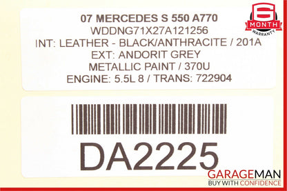 07-13 Mercedes W221 S550 Rear Left & Right Air Shock Absorber Strut Set OEM