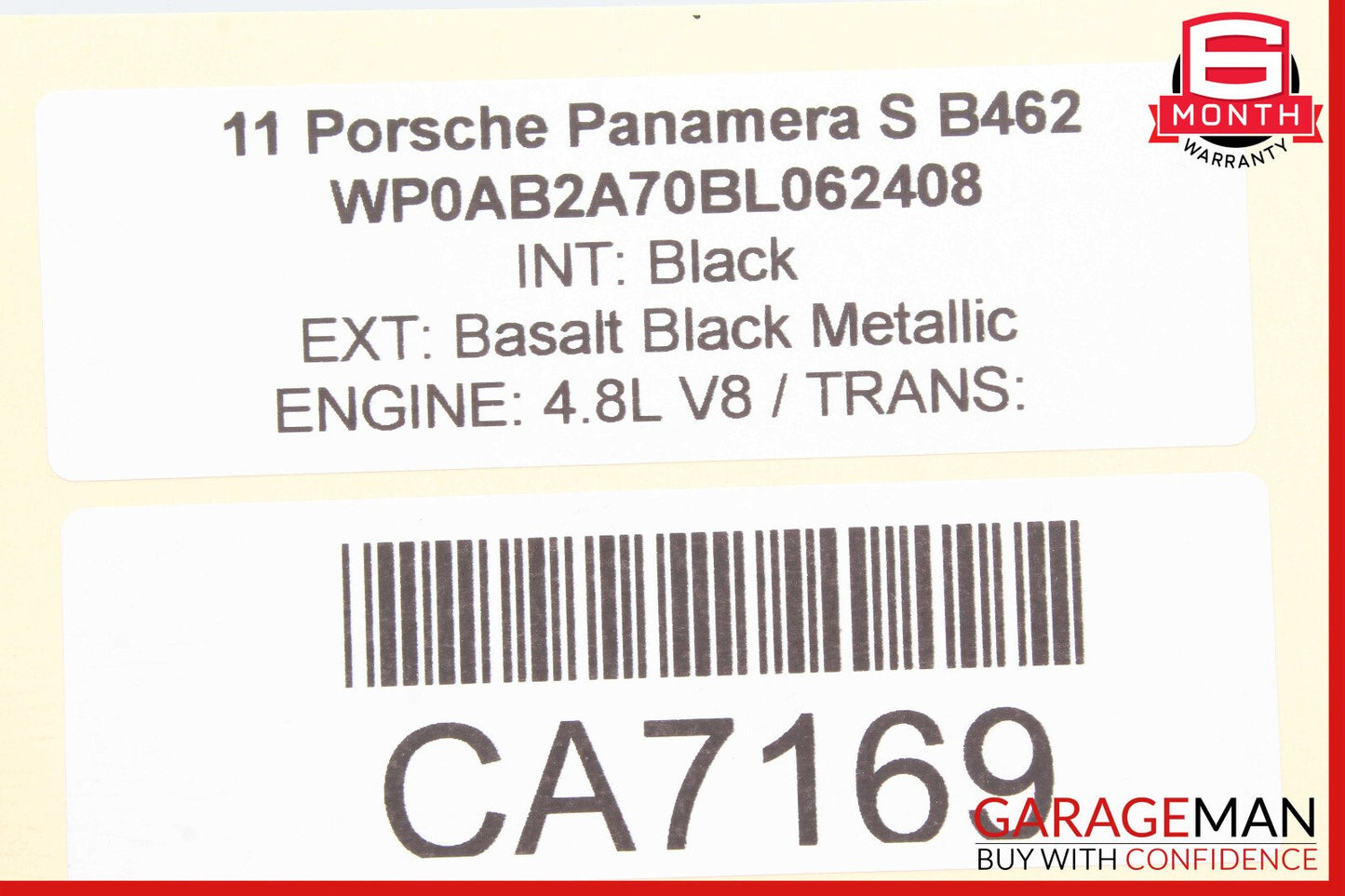10-16 Porsche Panamera 970 Left Engine Coil Cover Trim Panel 7PP103907 OEM