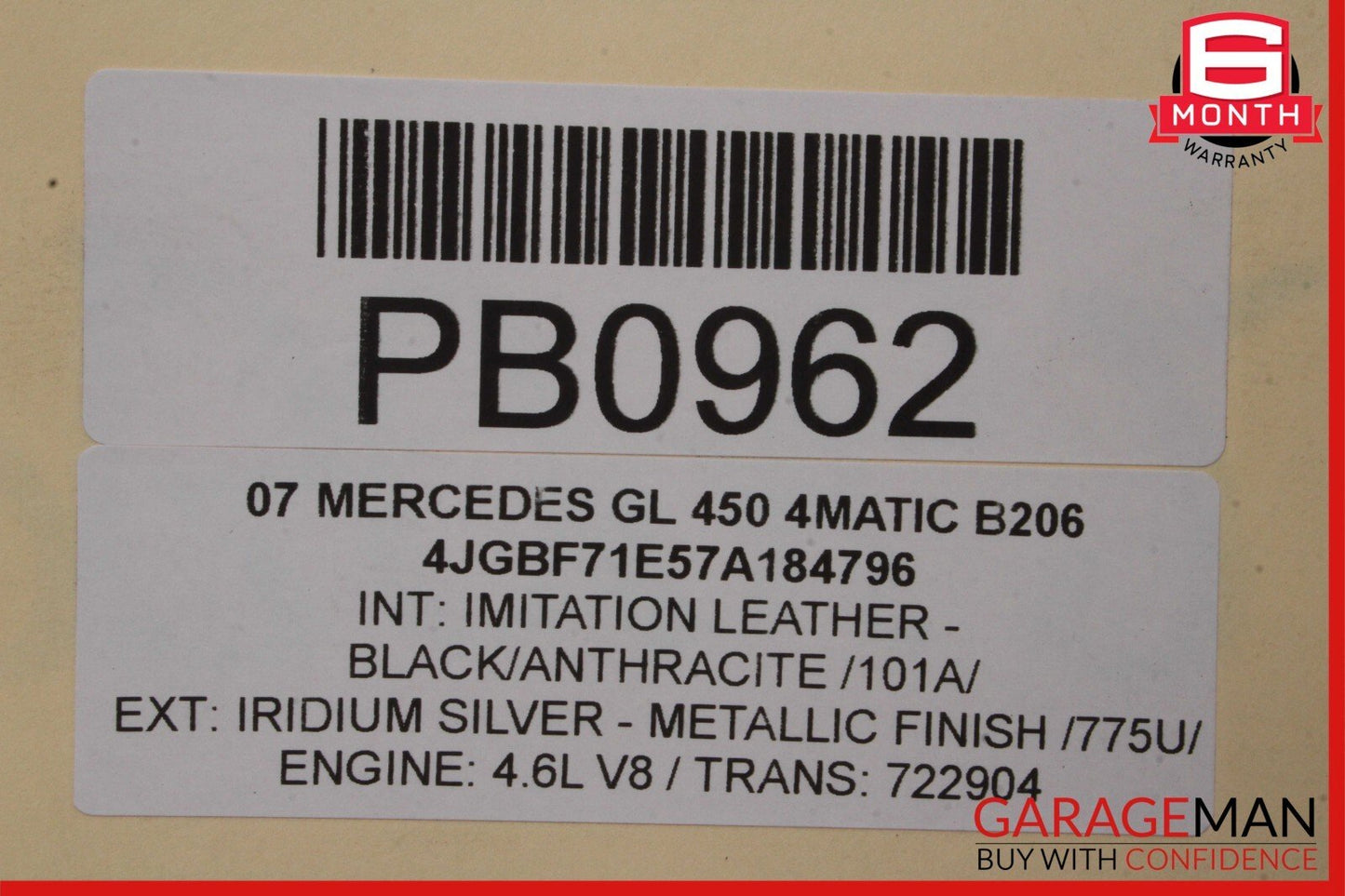 06-12 Mercedes ML550 GL450 Front Bumper Reinforcement Impact Crash Bar Rebar