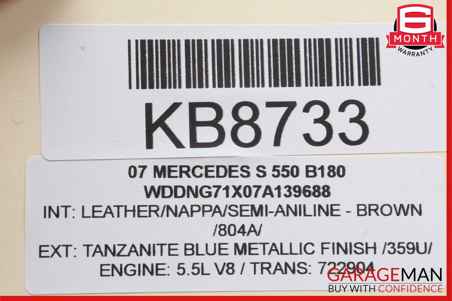 07-09 Mercedes W221 S550 Ash Tray Ashtray Lighter Compartment Tray Brown OEM
