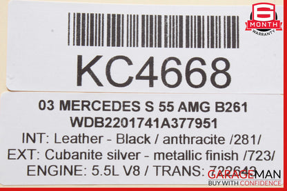 00-03 Mercedes R230 SL500 SL55 AMG Keyless Go Entry Control Module OEM
