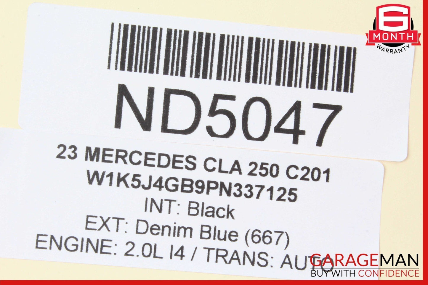 20-23 Mercedes W118 CLA250 Front Left Driver Side Window Regulator Motor OEM
