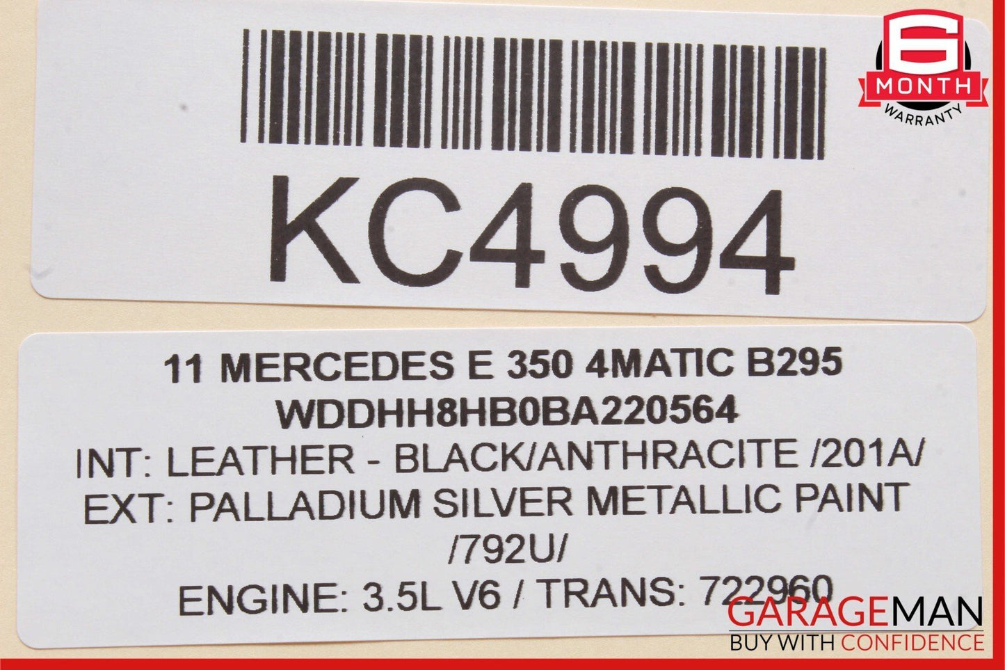 10-13 Mercedes W212 E350 4MATIC Active Lane Assist Front Camera Multi Purpose