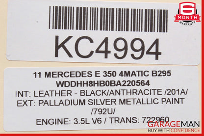 10-13 Mercedes W212 E350 4MATIC Active Lane Assist Front Camera Multi Purpose