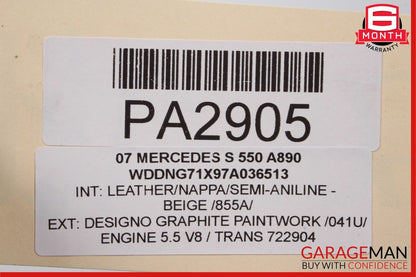 07-13 Mercedes W221 S600 CL550 Front Subframe Sub Frame Crossmember Bar Assembly