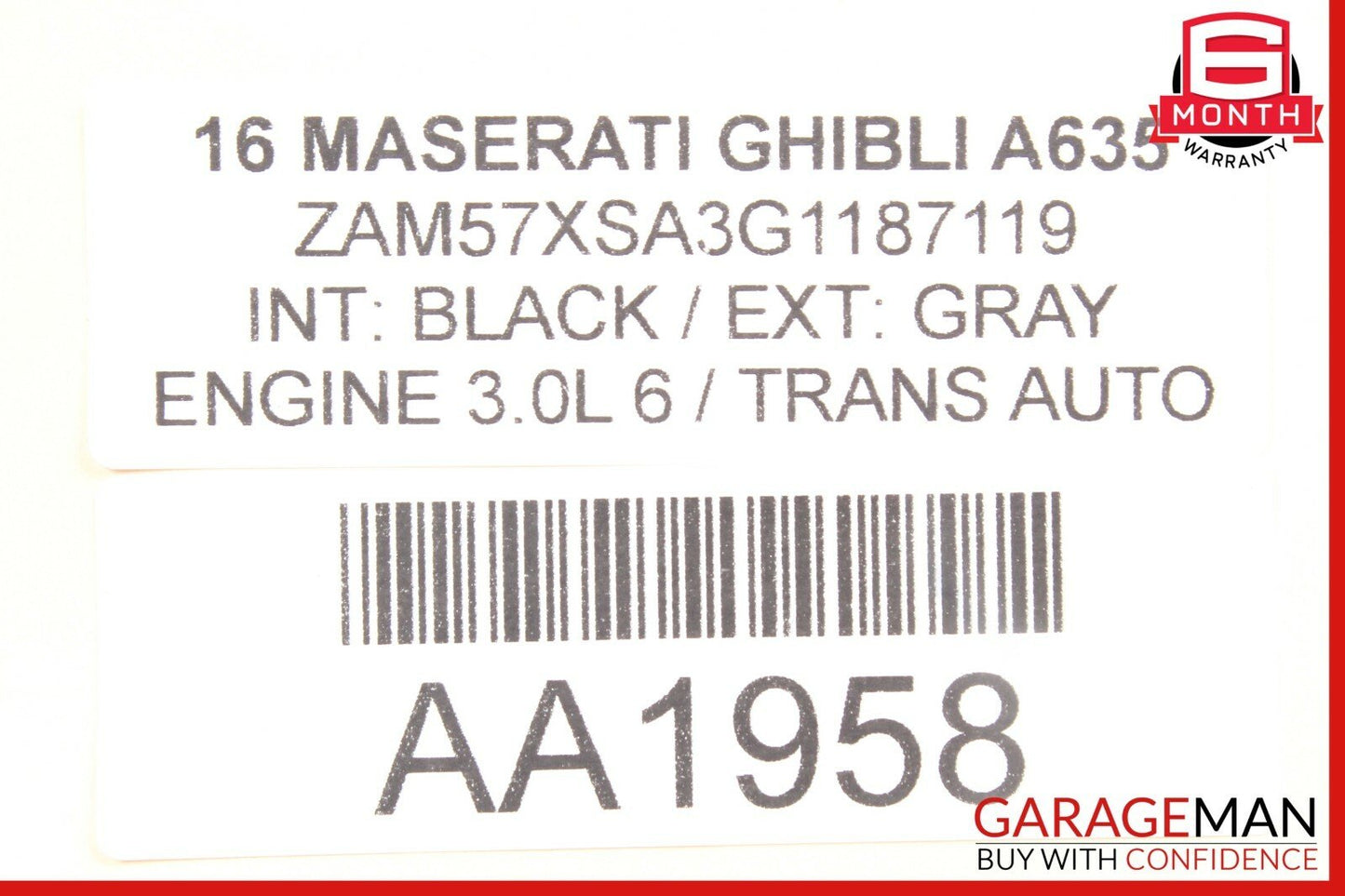 14-17 Maserati Ghibli Windshield Wiper Washer Fluid Reservoir Tank Assembly