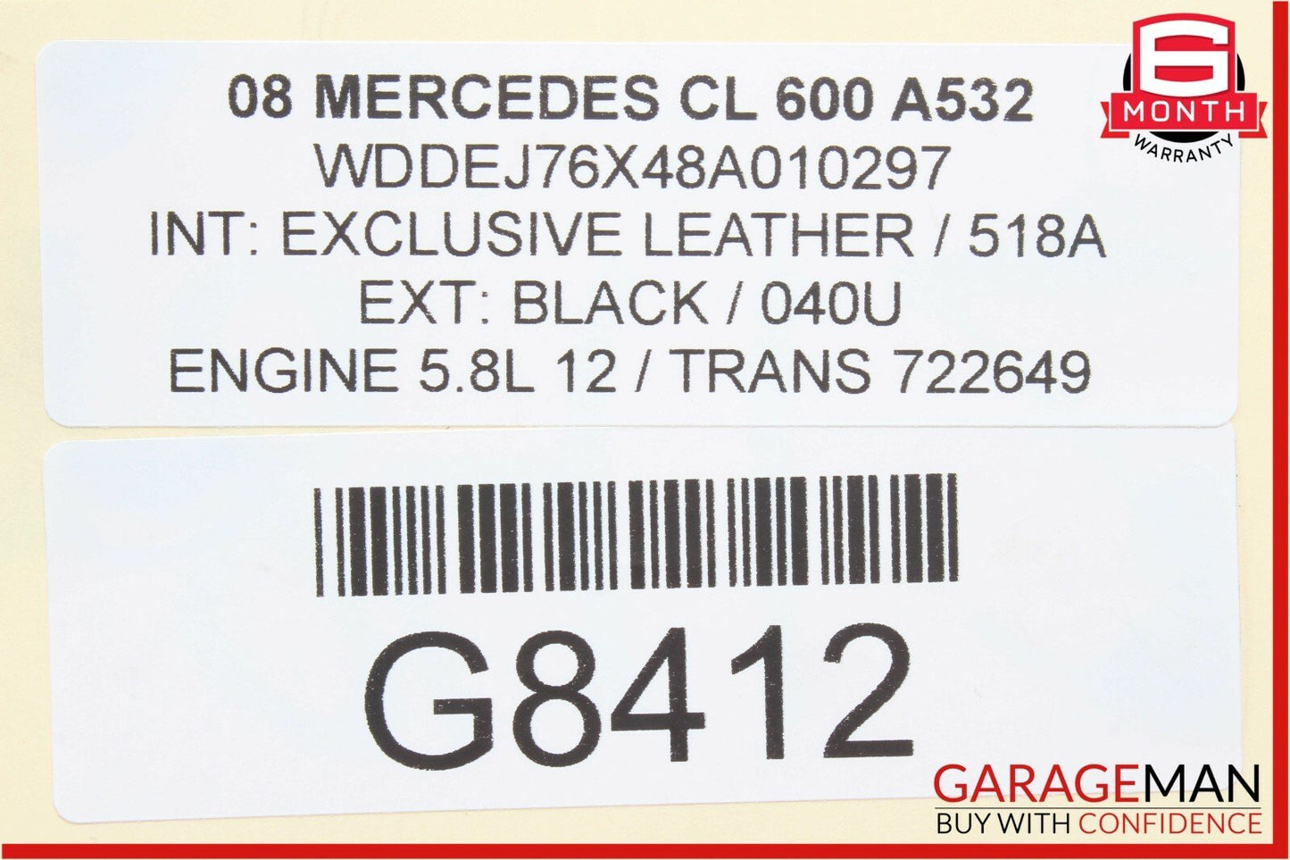 07-14 Mercedes W216 CL63 AMG S550 Rear Right Camber Strut Upper Control Arm OEM