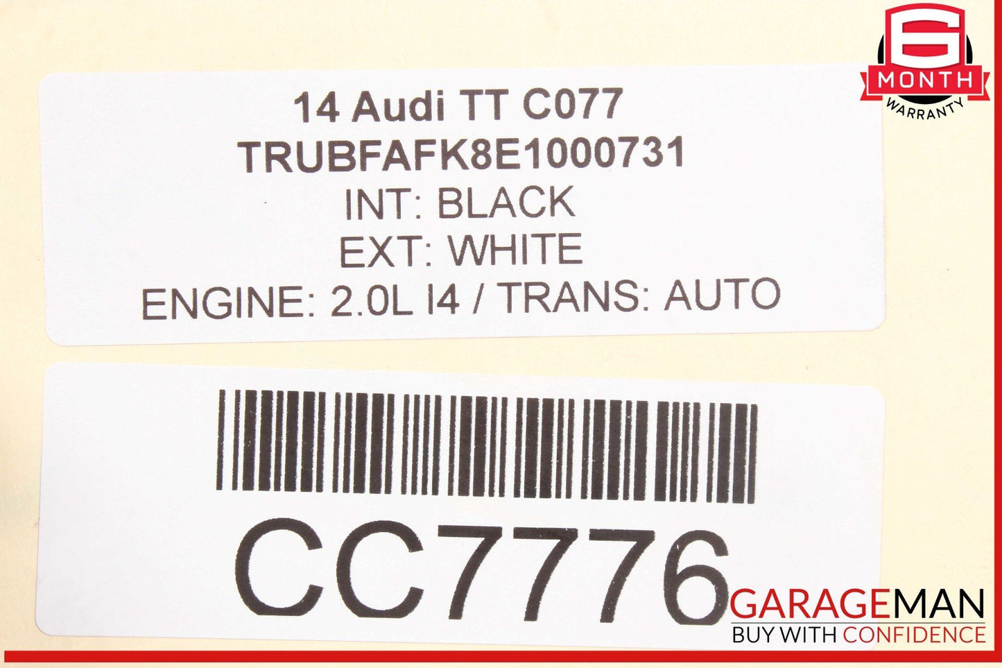 08-15 Audi TT Rear Bumper Reinforcement Impact Bar OEM