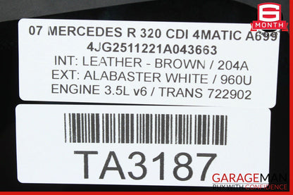 06-13 Mercedes W251 R320 Rear Left Side Door Quarter Window Auto Glass