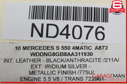 07-13 Mercedes W221 S550 Window Regulator Motor Rear Left Driver Side OEM