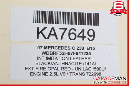 01-07 Mercedes W203 C320 C230 C55 AMG Front Right Door Lock Latch Actuator