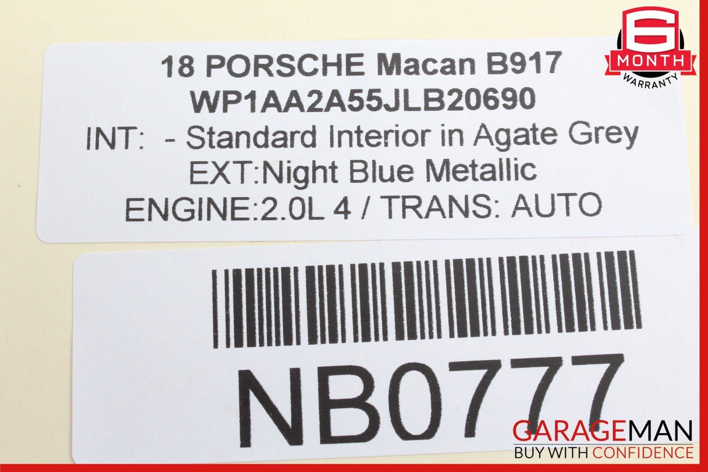 17-20 Porsche Macan 95B Audi A3 2.0L Engine Motor Valve Cylinder Head Cover OEM