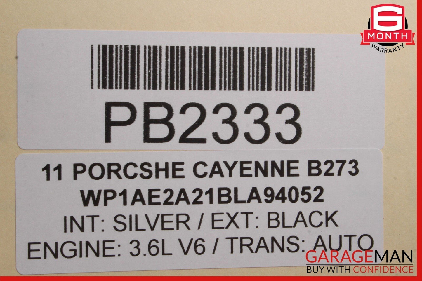 11-17 Porsche Cayenne 958 Rear Subframe Sub Frame Cross Member Cradle Assembly