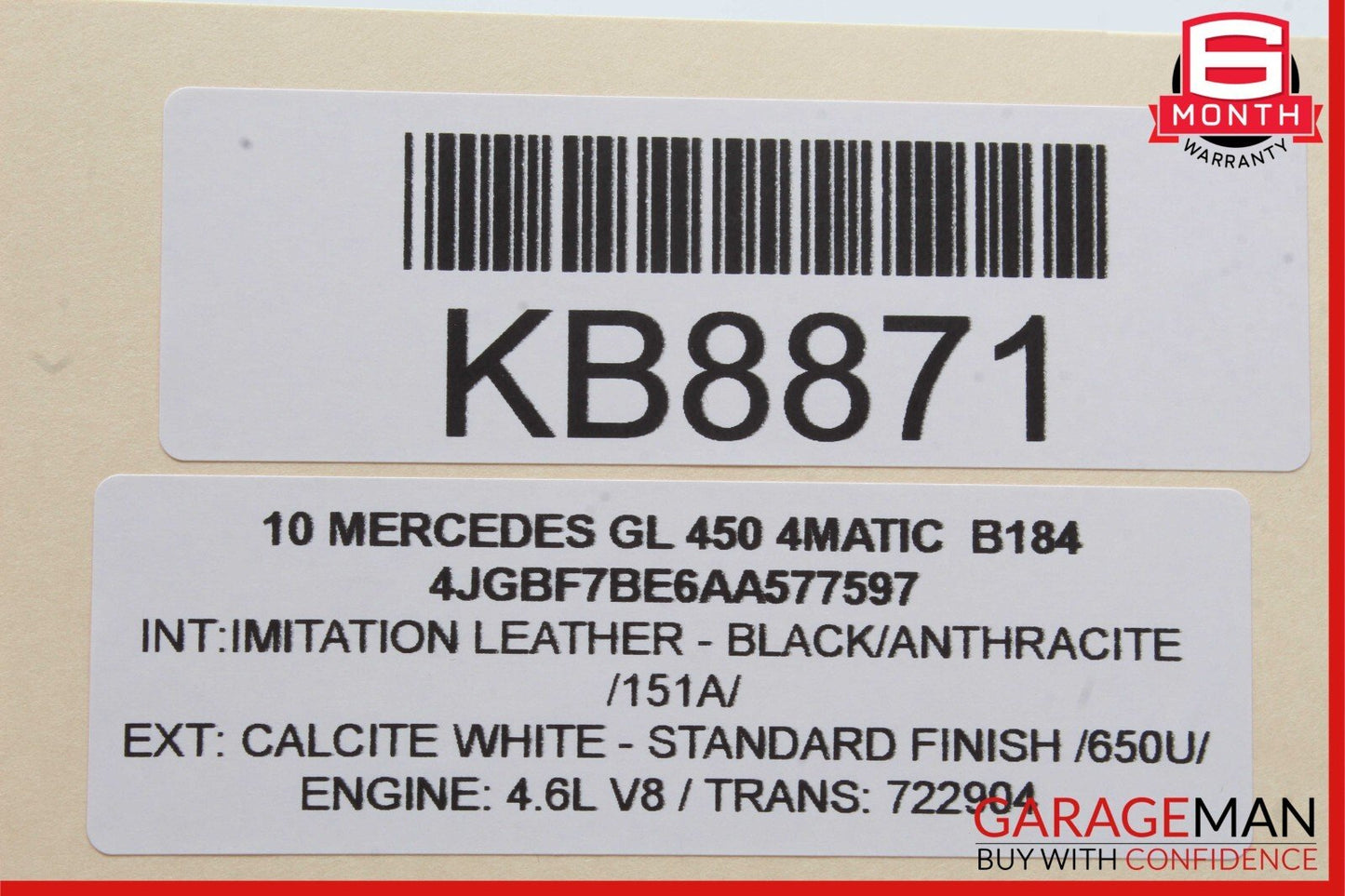 06-13 Mercedes X164 GL450 ML350 R350 Window Regulator Motor Front Right Side OEM