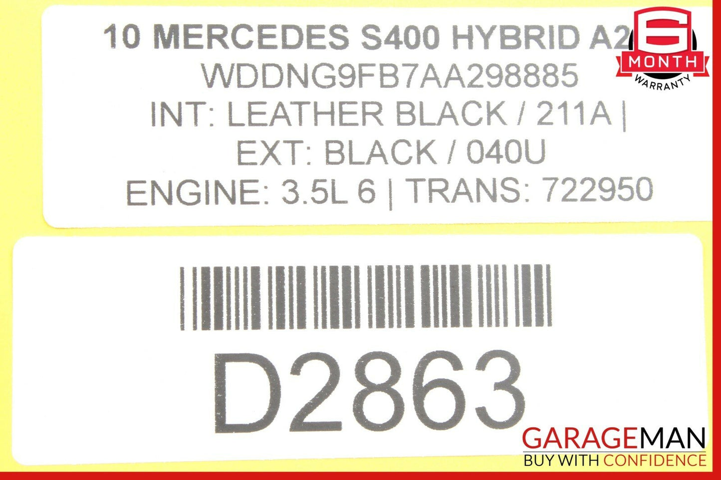 10-13 Mercedes W221 S550 S600 S63 Front Left Door Control Module 2219000801 OEM