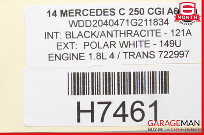 08-14 Mercedes W204 C250 C300 C350 Rear Right Side Door Window Regulator Motor