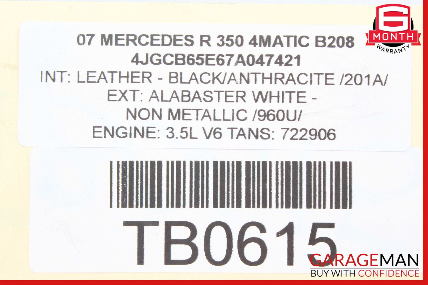 06-10 Mercedes W251 R350 Front Left Headlight Support Bracket w/ Sensor OEM