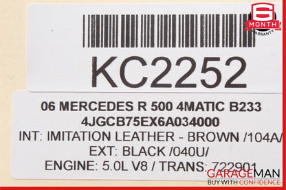 06-11 Mercedes W251 R500 ML450 GL450 Rear A/C Heater Climate Control Switch OEM