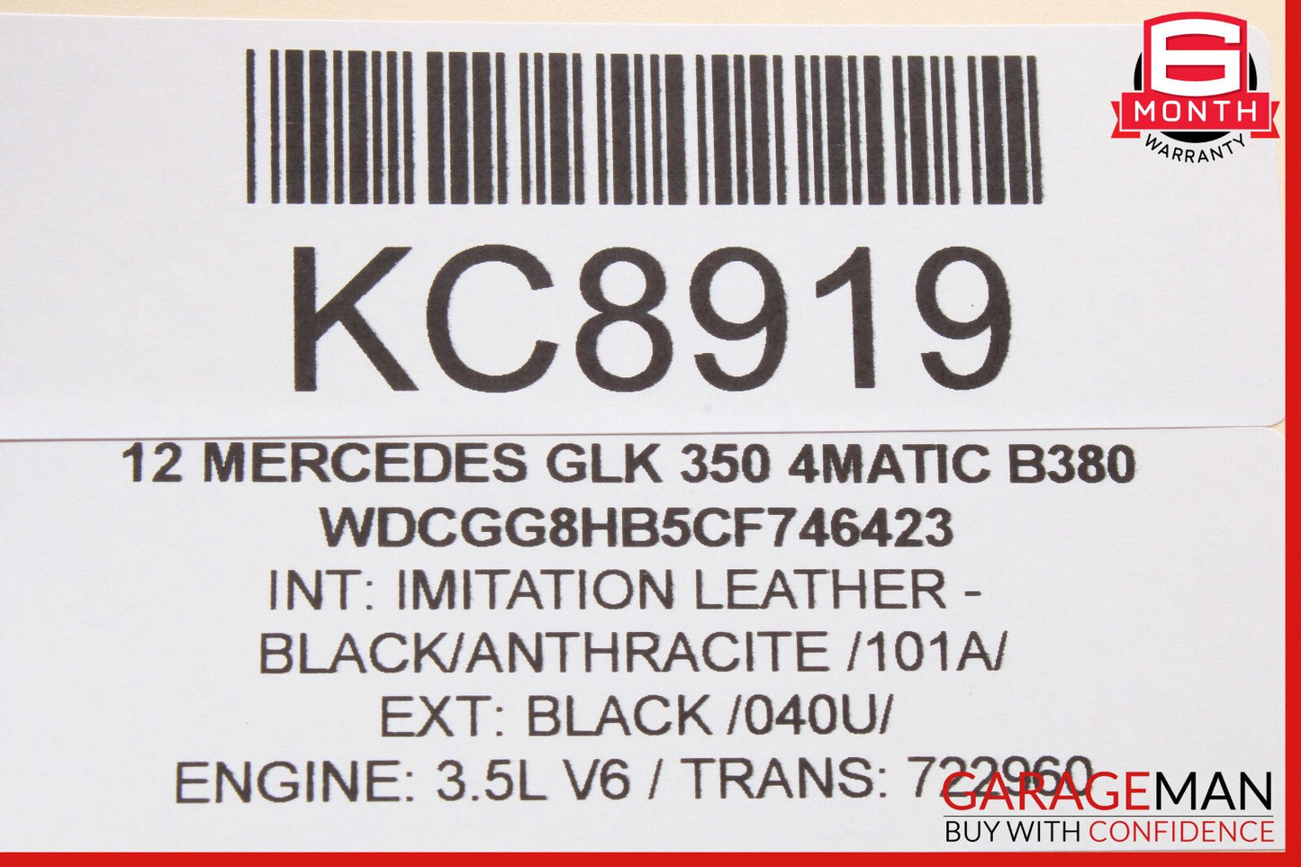 09-12 Mercedes X204 GLK350 Rear Tailgate Hatch Trunk Handle Switch Button OEM