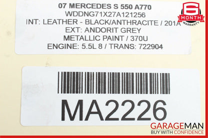 07-13 Mercedes W221 S550 Air Suspension Supply Valve Block Control Module Unit