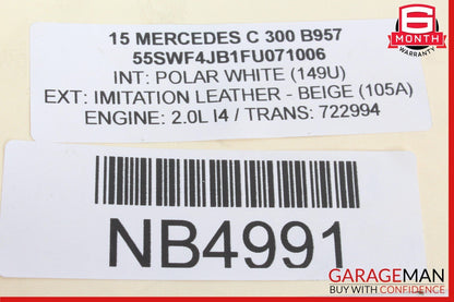 15-20 Mercedes W205 C300 C400 C350e Rear Right Side Spindle Knuckle Hub OEM