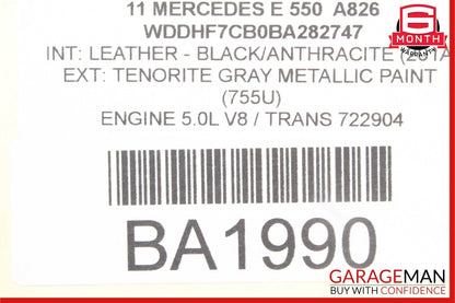 10-13 Mercedes W212 E350 E550 Rear Left Exterior Door Handle Tenorite Gray OEM