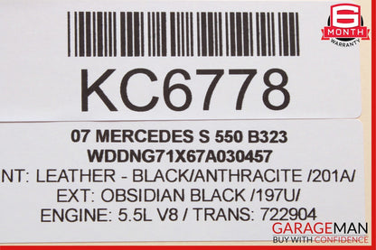 07-13 Mercedes W221 S550 S400 Front Right Side Exterior Door Handle Black OEM