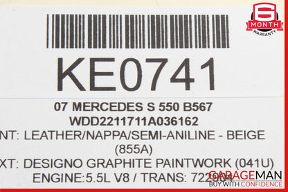 07-14 Mercedes W221 S550 CL550 Rear Left Carrier Wheel Spindle Knuckle OEM