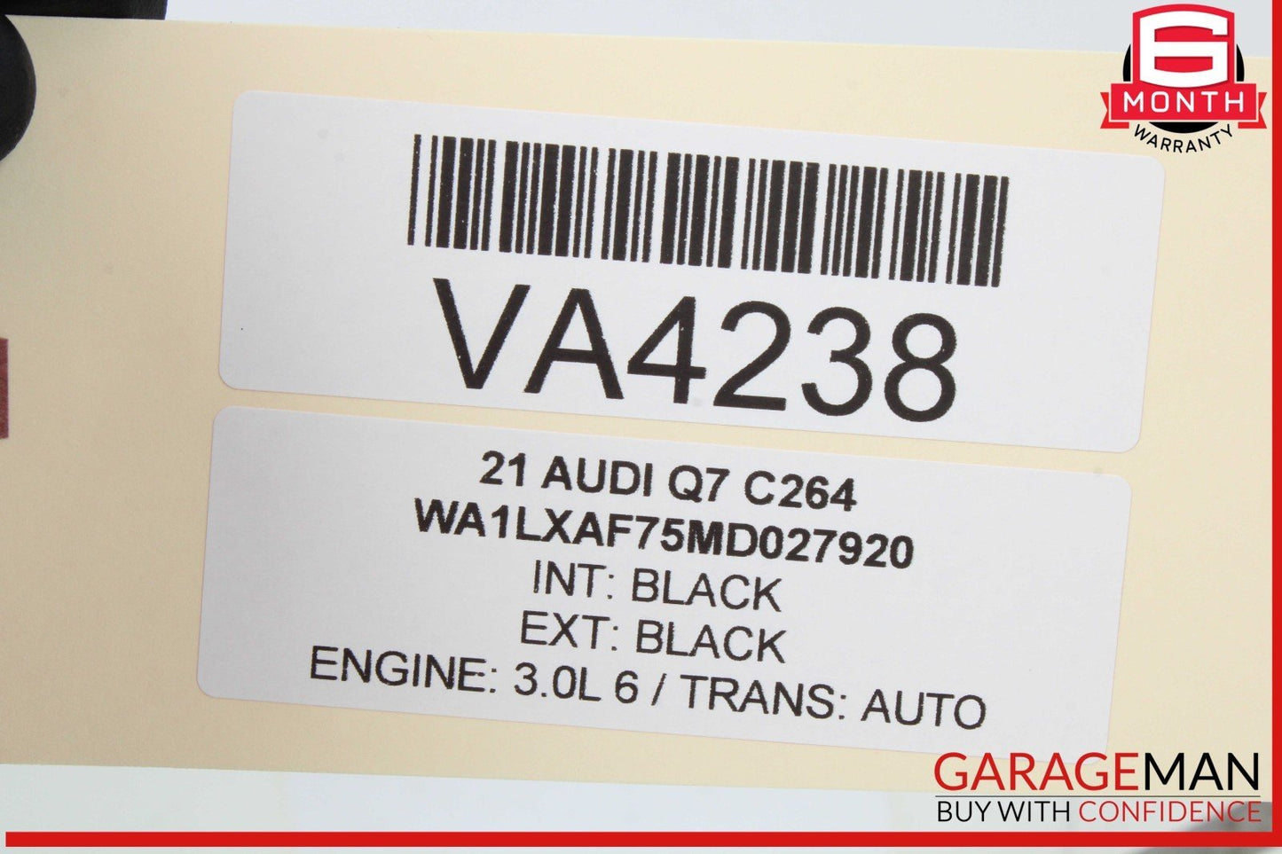 17-24 Audi Q7 Front Left Driver Side Head Rest Headrest Black  4M0881901 OEM
