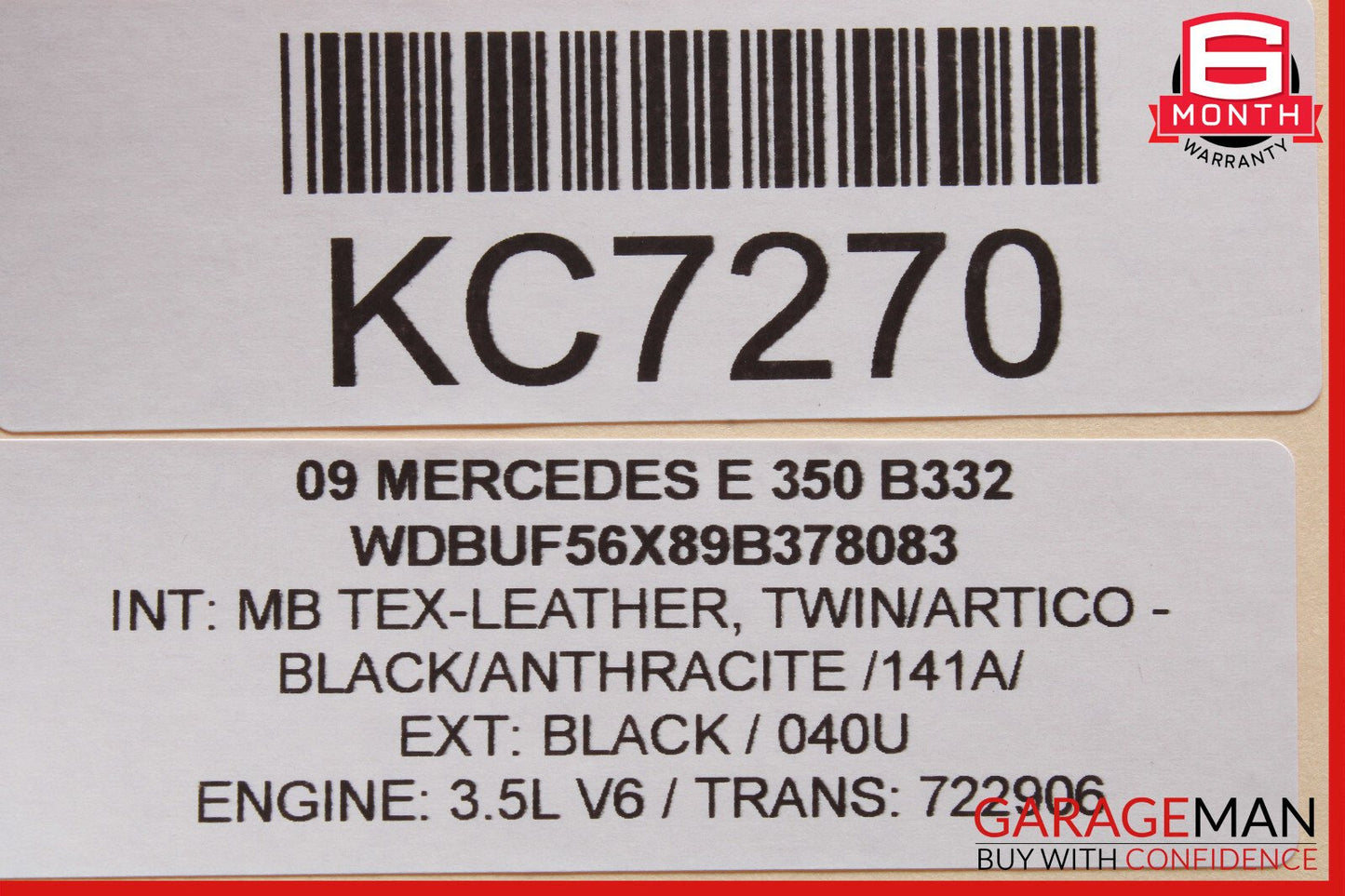 05-13 Mercedes W164 ML350 SLK350 Fog Light Lamp Left Driver Side 1698201556 OEM