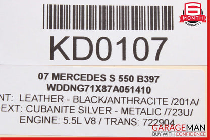 07-09 Mercedes W221 S550 S63 CL550 Brake Booster Master Cylinder 2214300430 OEM