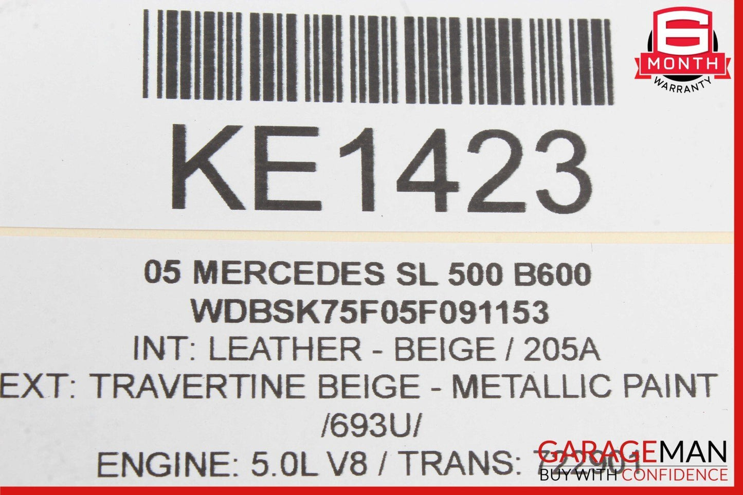 03-06 Mercedes R230 SL500 SL55 AMG Door Keyless Go Entry Antenna Module OEM
