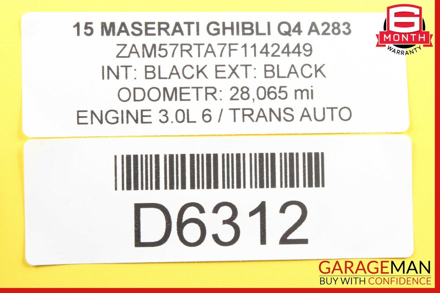 14-17 Maserati Ghibli Rear Right Passenger Side Door Wiring Wire Harness OEM
