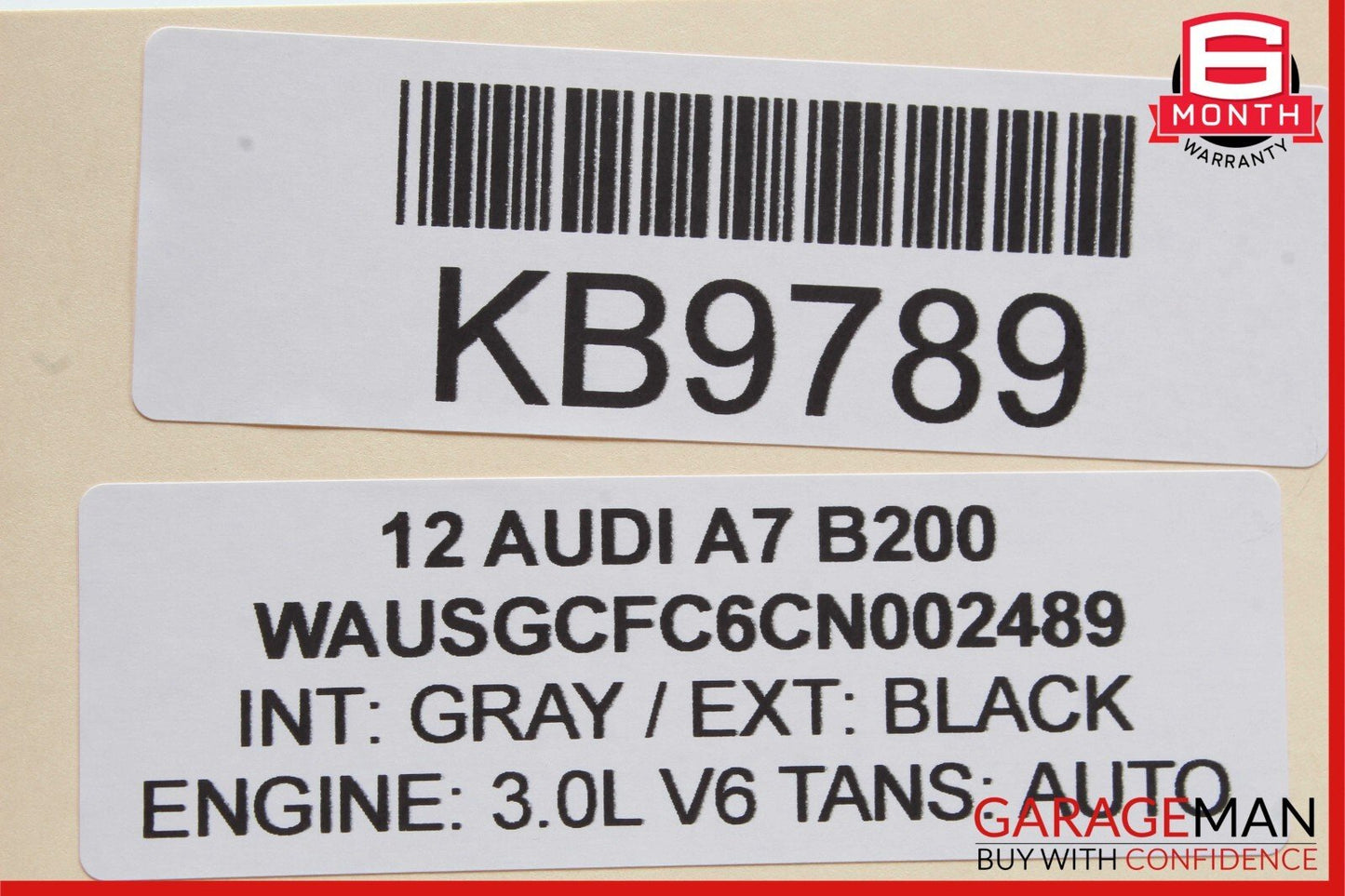 12-18 Audi A7 Rear Trunk Lid Lock Latch Actuator Striker Plate OEM