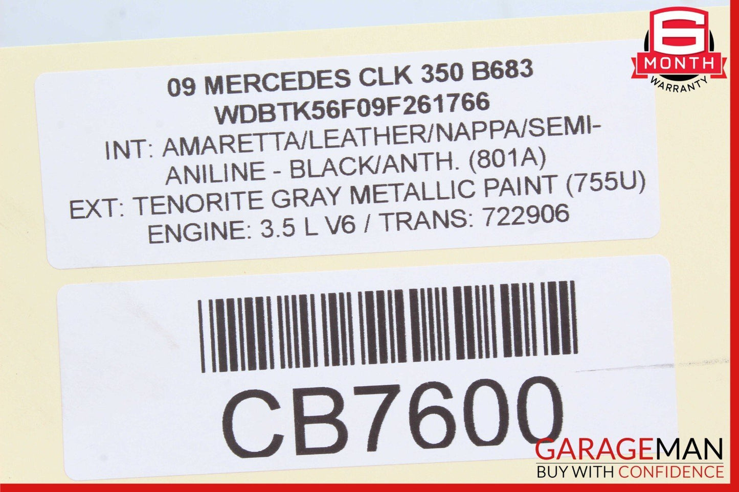 06-09 Mercedes W209 CLK350 SLK350 Bosch Engine Starter Motor 0061510501 OEM