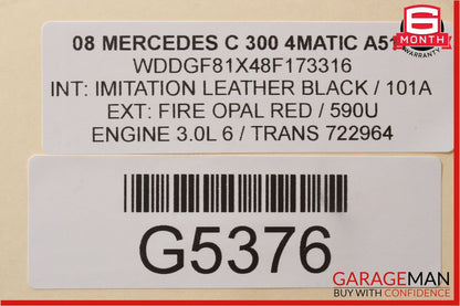08-11 Mercedes W204 C250 C300 Dashboard Screen Display Monitor Cover OEM