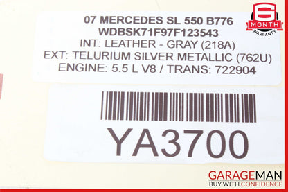 07-09 Mercedes R230 SL550 SL55 AMG Steering Column Switch Shroud Assy Gray
