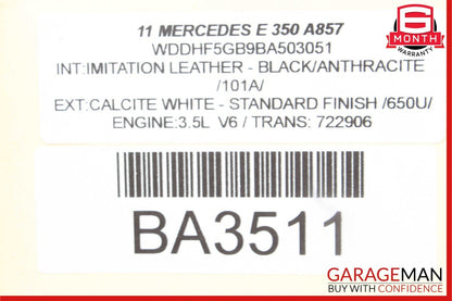 10-13 Mercedes W212 E350 E400 Front Left Side Interior Door Trim Panel Assembly