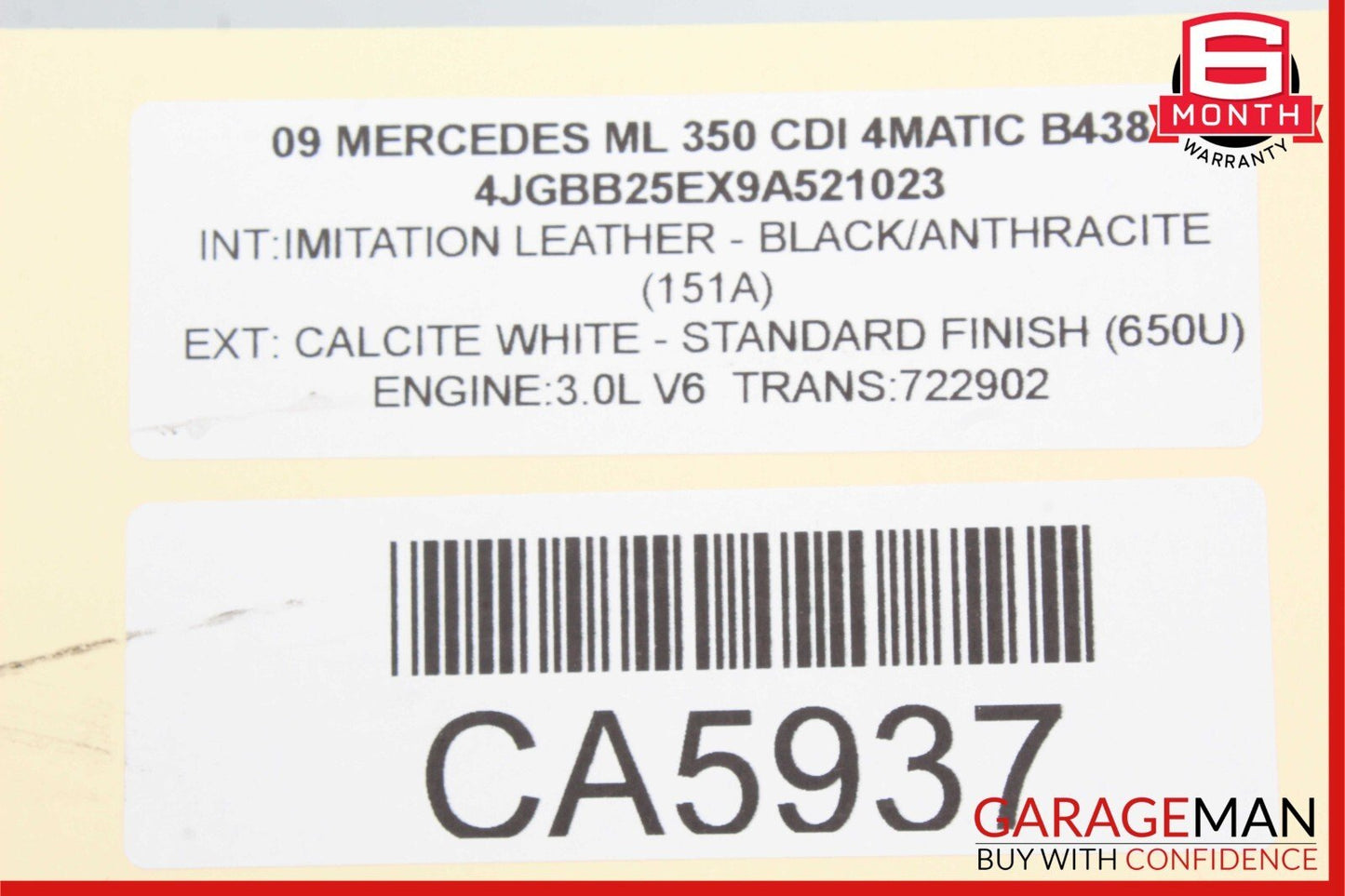 06-12 Mercedes W164 ML350 GL550 Front Left Side Drive Axle Shaft Driveshaft OEM