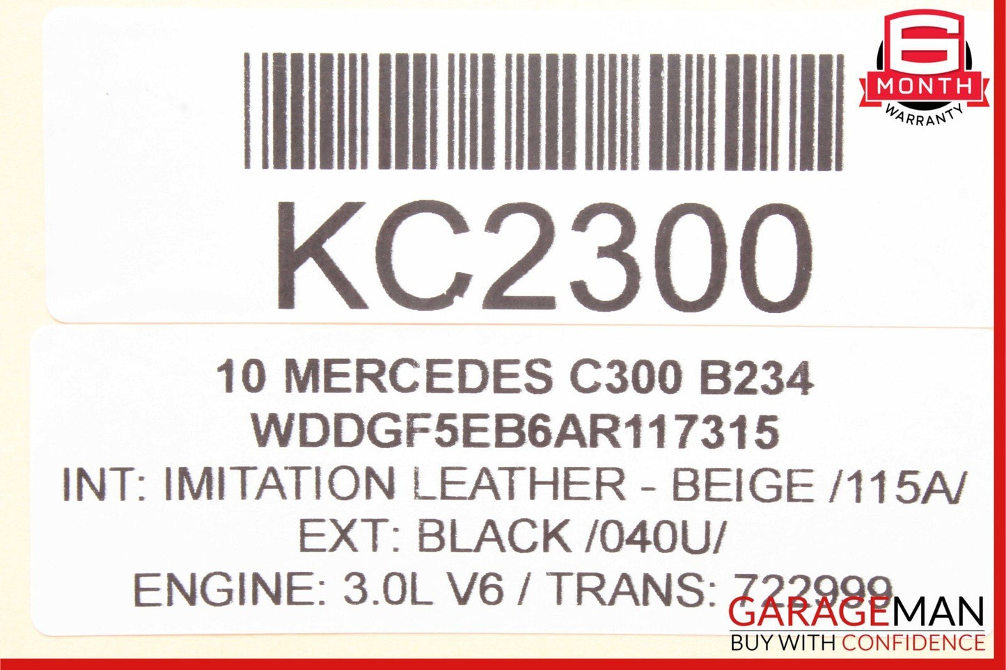 08-11 Mercedes W204 C300 C350 C63 AMG Rear Left Side Exterior Door Handle Black