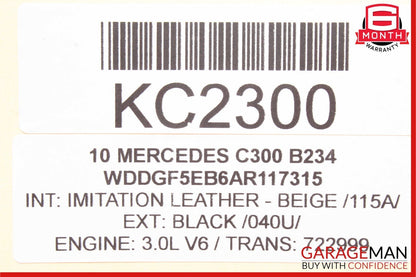 08-11 Mercedes W204 C300 C350 C63 AMG Rear Left Side Exterior Door Handle Black