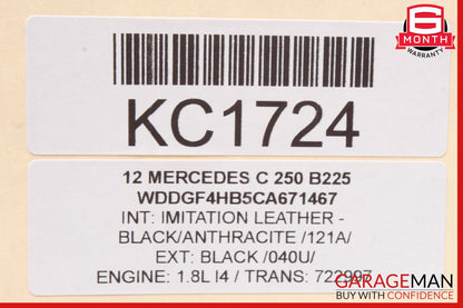 12-14 Mercedes W204 C250 Front Right Side Exterior Door Handle Black OEM