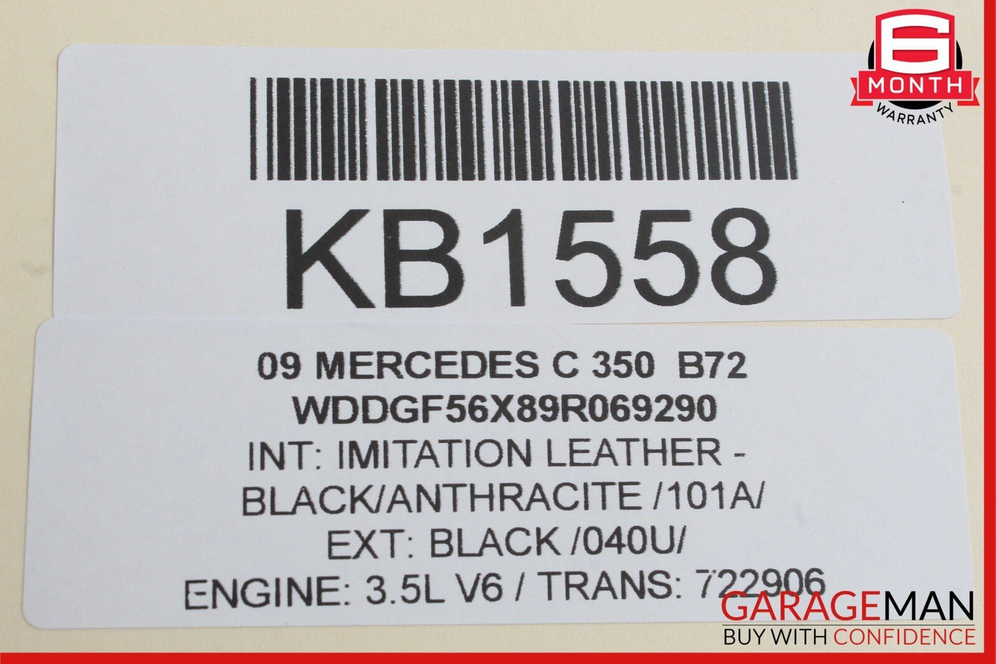 08-11 Mercedes W204 C280 Front or Rear Right Side Exterior Door Handle Black