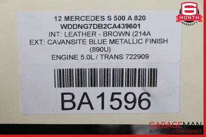 10-16 Mercedes W221 S500 E350 SLK350 Active Lane Assist Front Camera OEM